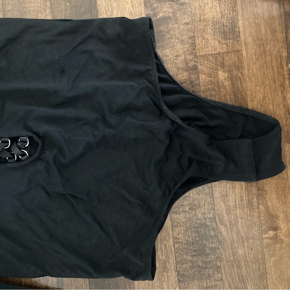Bardot Black Lace-Up Long Sleeve Top/ Bodysuit - Picture 4 of 5